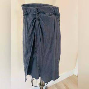 Allsaints grey jersey asymmetrical skirt